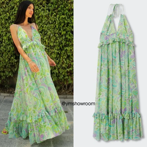 MANGO Flowy maxi dress - Picture 5 of 5
